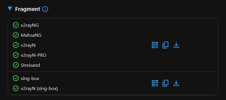 Fragment subscription